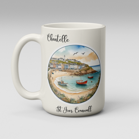 Personalised St Ives Cornwall Coffee Mug