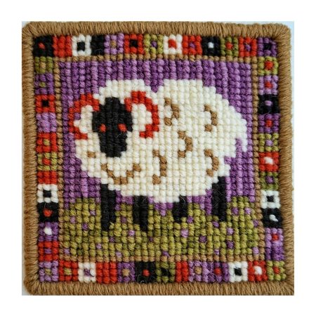 Little Sheep Tapestry Kit, Pin-cushion, Picture, Bag Front, Counted Cross-stitch, Needlepoint,