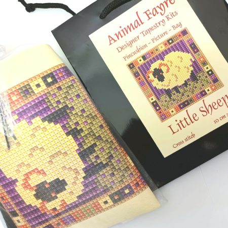 Little Sheep Tapestry Kit, Pin-cushion, Picture, Bag Front, Counted Cross-stitch, Needlepoint,