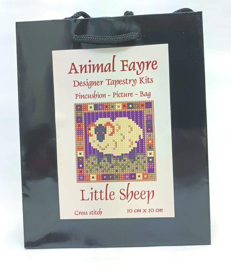 Little Sheep Tapestry Kit, Pin-cushion, Picture, Bag Front, Counted Cross-stitch, Needlepoint,