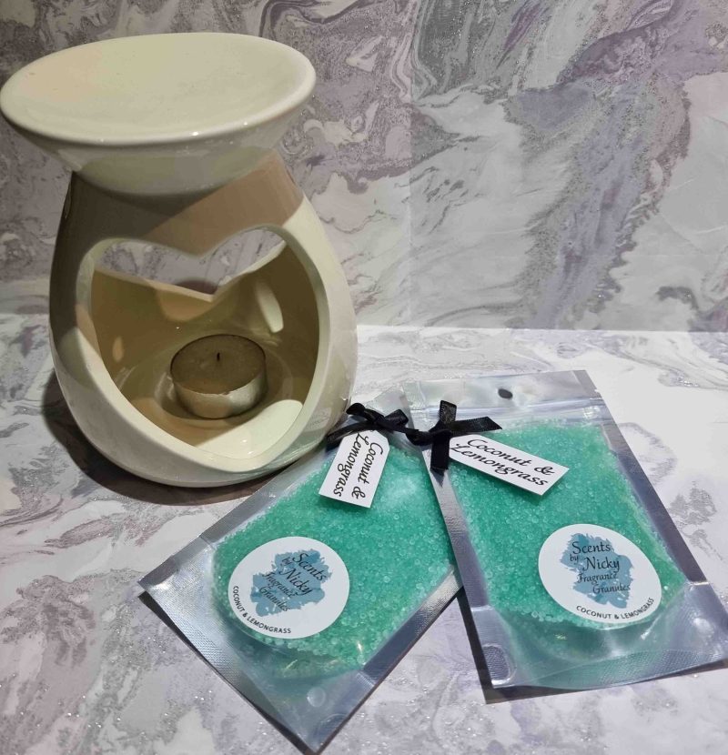 Coconut & Lemongrass Fragranced Granules - Wax Burner - 60g