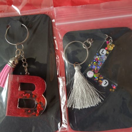 Handmade Resin Keyrings/Ideal stocking fillers