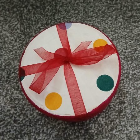 Polka Dot decoupaged wooden coasters set of 4