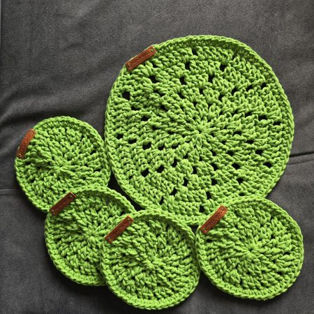 crochet placemats set