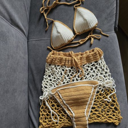 Tops,skirts , panties set crochet handmade
