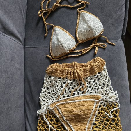 Tops,skirts , panties set crochet handmade