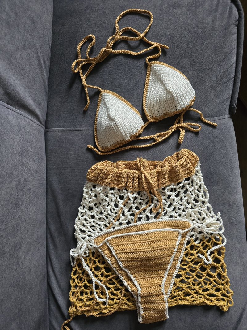 Tops,skirts , panties set crochet handmade