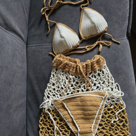 Tops,skirts , panties set crochet handmade