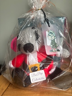 Christmas Mouse Hand Knitted Toy Handmade