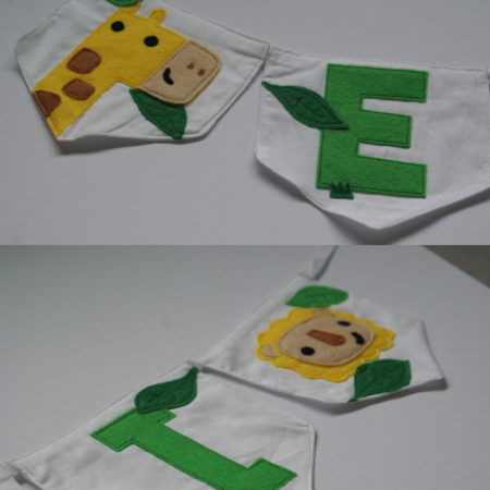 Customisable felt bunting. Available in 10 themes. Custom themes available upon request.