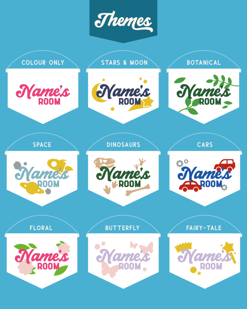Customisable hanging banner. Any phrase, many themes to choose from.