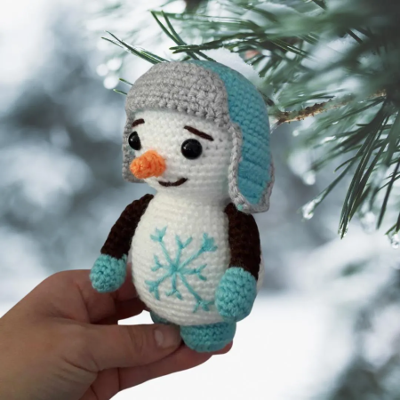 Crochet Snowman Amigurumi | Handmade Winter Decoration | Cute Christmas Gift