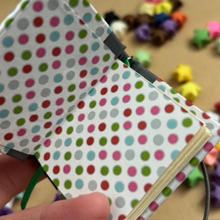 Handmade Notebook Keyring | 48 pages | Multi colour dots