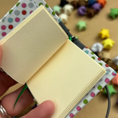 Handmade Notebook Keyring | 48 pages | Multi colour dots