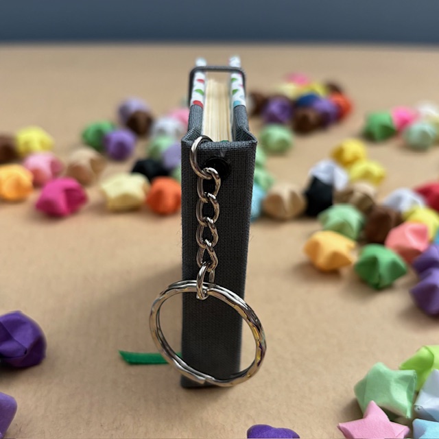 Handmade Notebook Keyring | 48 pages | Multi colour dots