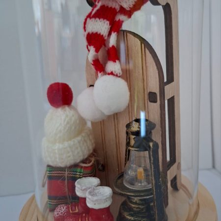 Christmas display decoration ornament glass snow dome.