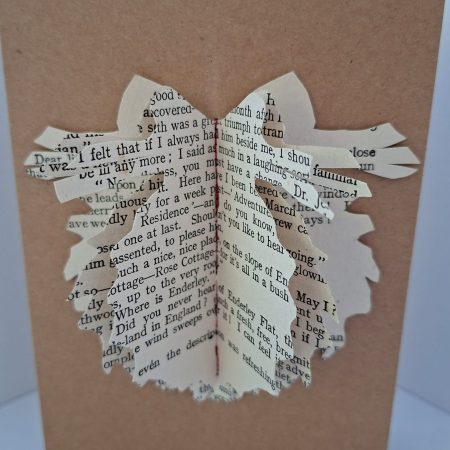 Handmade Christmas Card 3d bauble made of vintage book pages (Copy) (Copy) (Copy) (Copy)