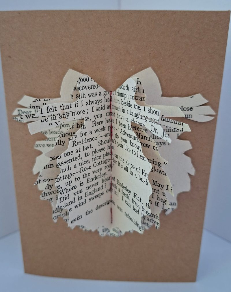 Handmade Christmas Card 3d bauble made of vintage book pages (Copy) (Copy) (Copy) (Copy)