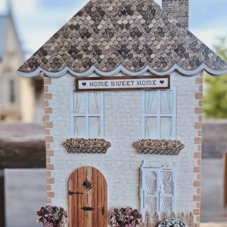 'Home sweet home' 3D greetings card for a new home / first house 13cm x 19cm