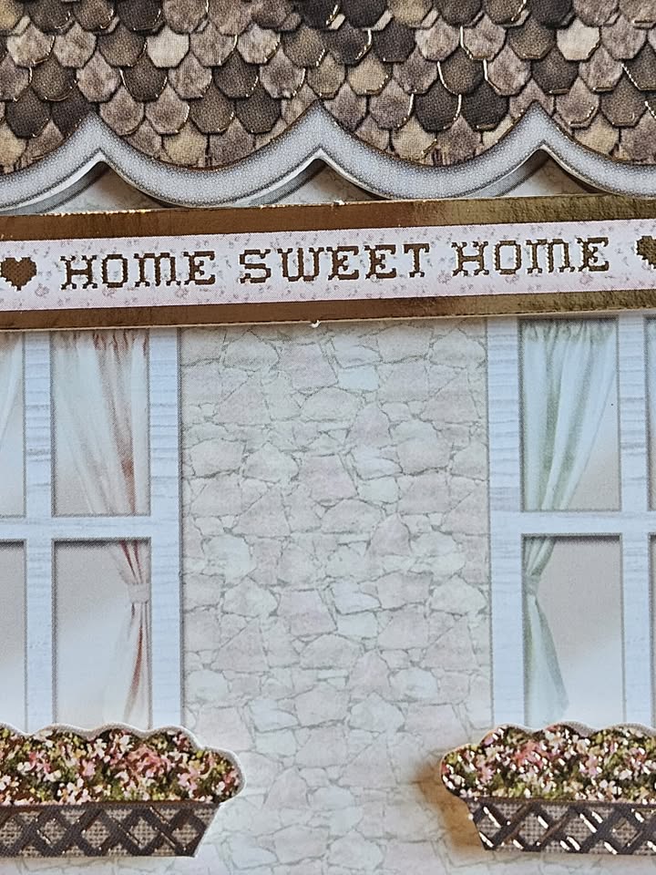 'Home sweet home' 3D greetings card for a new home / first house 13cm x 19cm