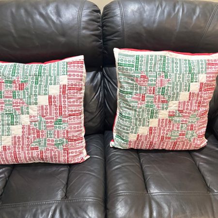 Festive Patchwork Cushion Cover | Perfect for Christmas