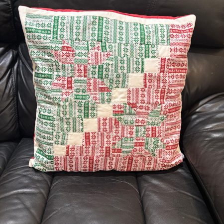 Festive Patchwork Cushion Cover | Perfect for Christmas