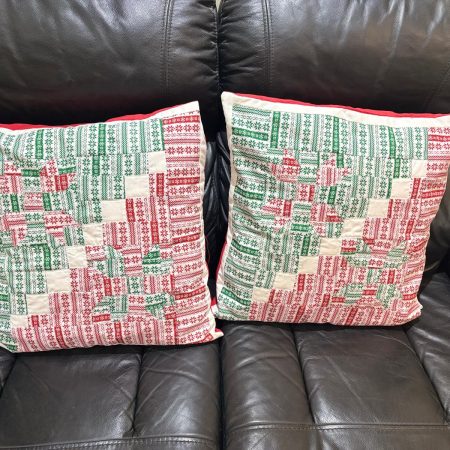 Festive Patchwork Cushion Cover | Perfect for Christmas