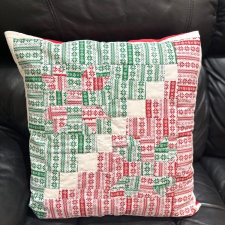 Festive Patchwork Cushion Cover | Perfect for Christmas
