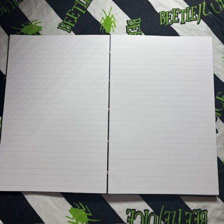 A5 Coptic stitch black and pink notebook | Lined paper | 48 pages | Strange & Unusual design