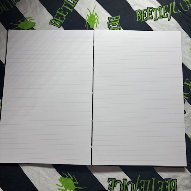 A5 Coptic stitch black and pink notebook | Lined paper | 48 pages | Strange & Unusual design