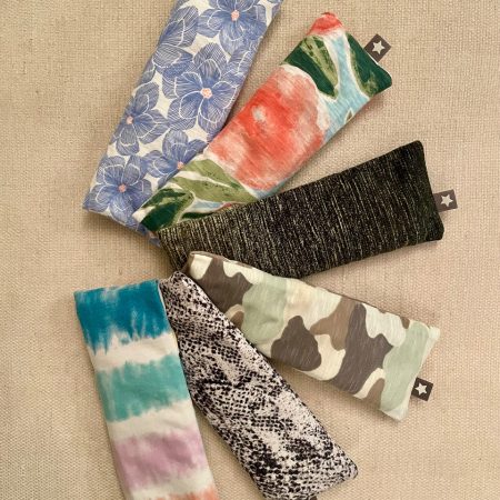 Weighted lavender eye pillow with removable cover (Various patterns available)