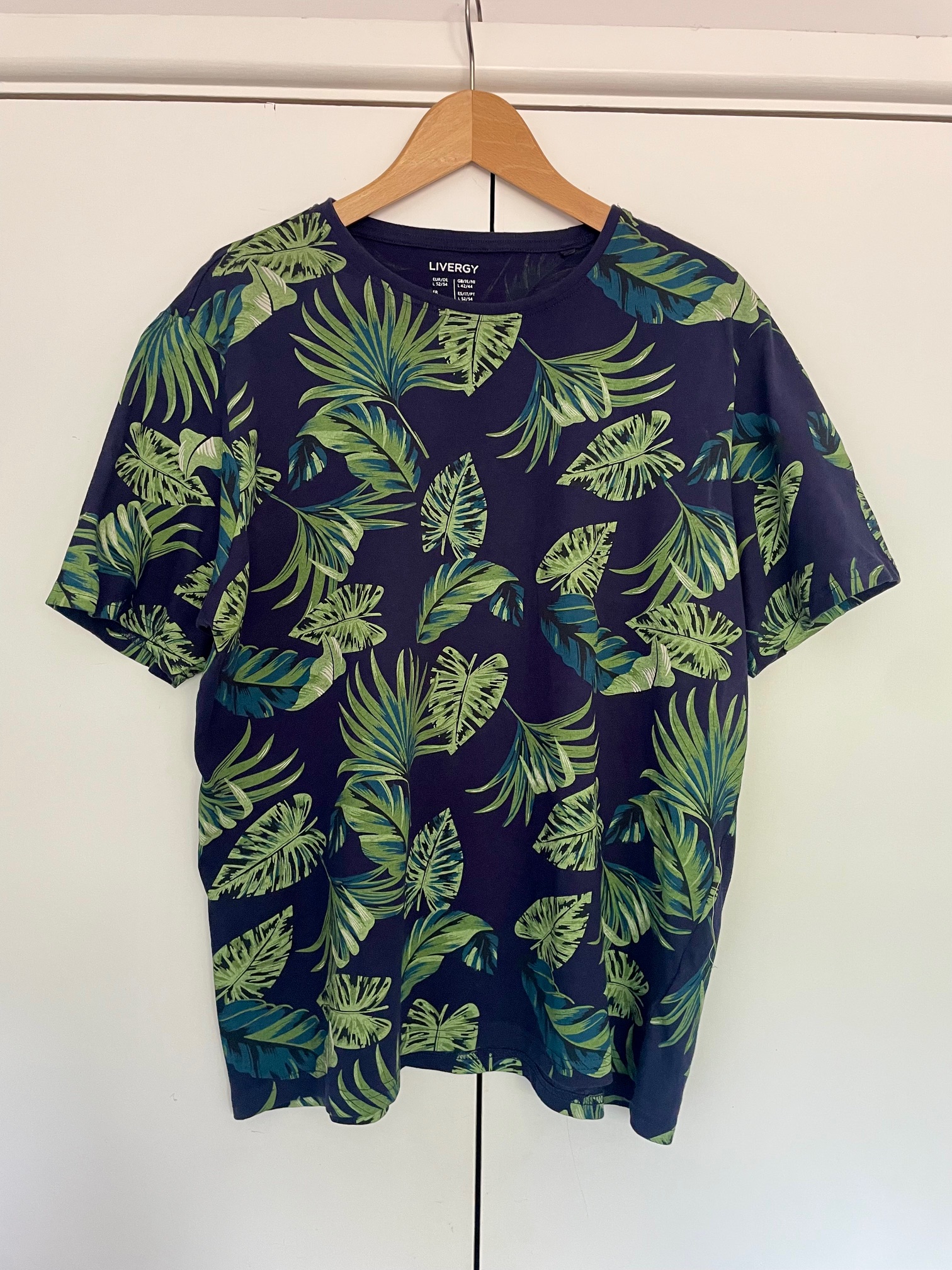 Mini pillow with removable cover ("Midnight Palms")