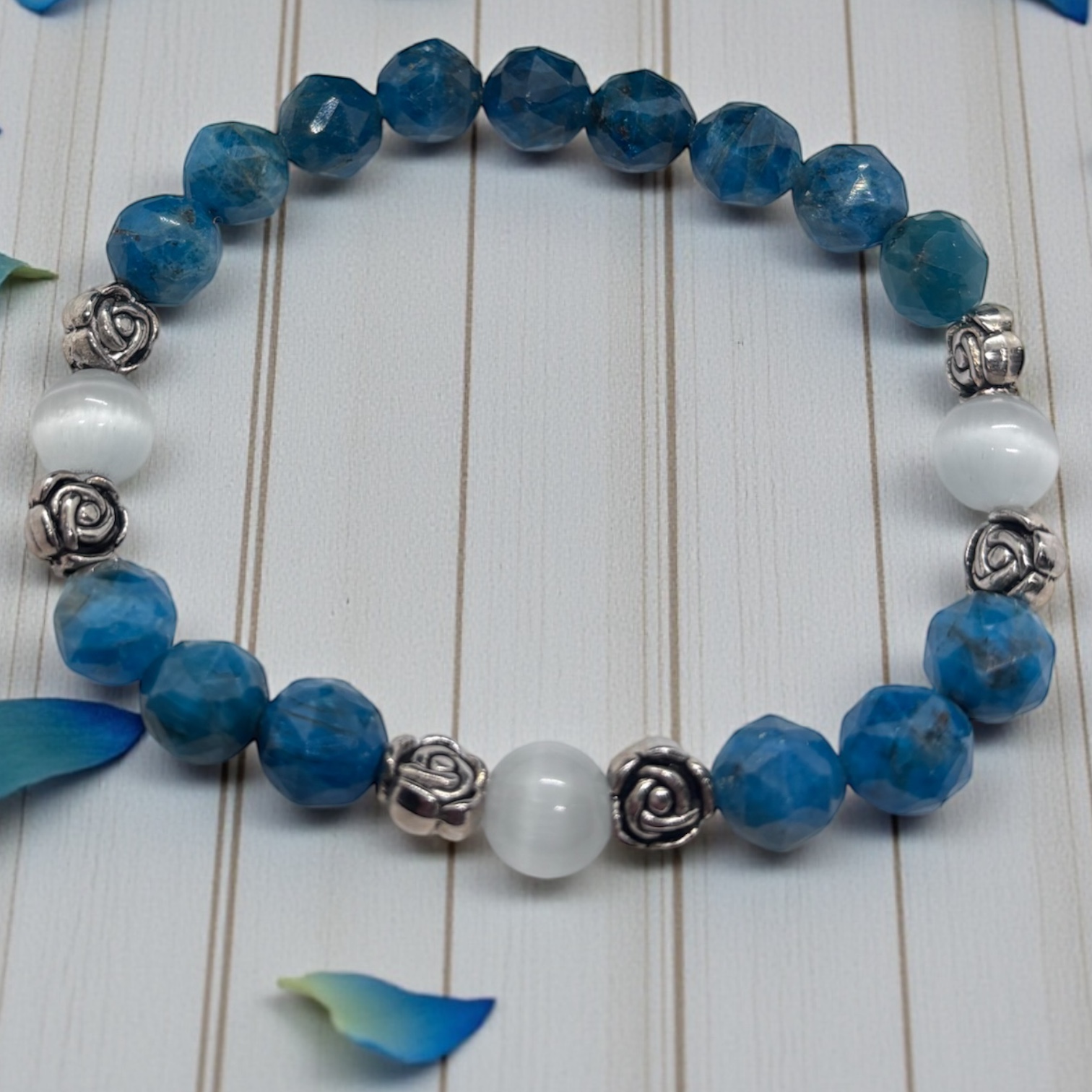 Apatite & Selenite Stretch Bracelet