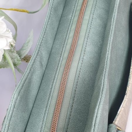 Yorkshire tweed / faux leather handbag