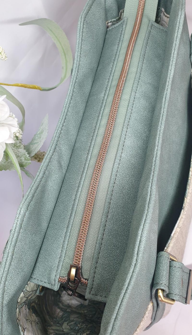 Yorkshire tweed / faux leather handbag