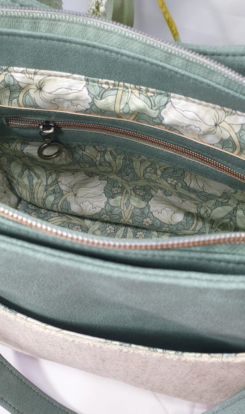 Yorkshire tweed / faux leather handbag