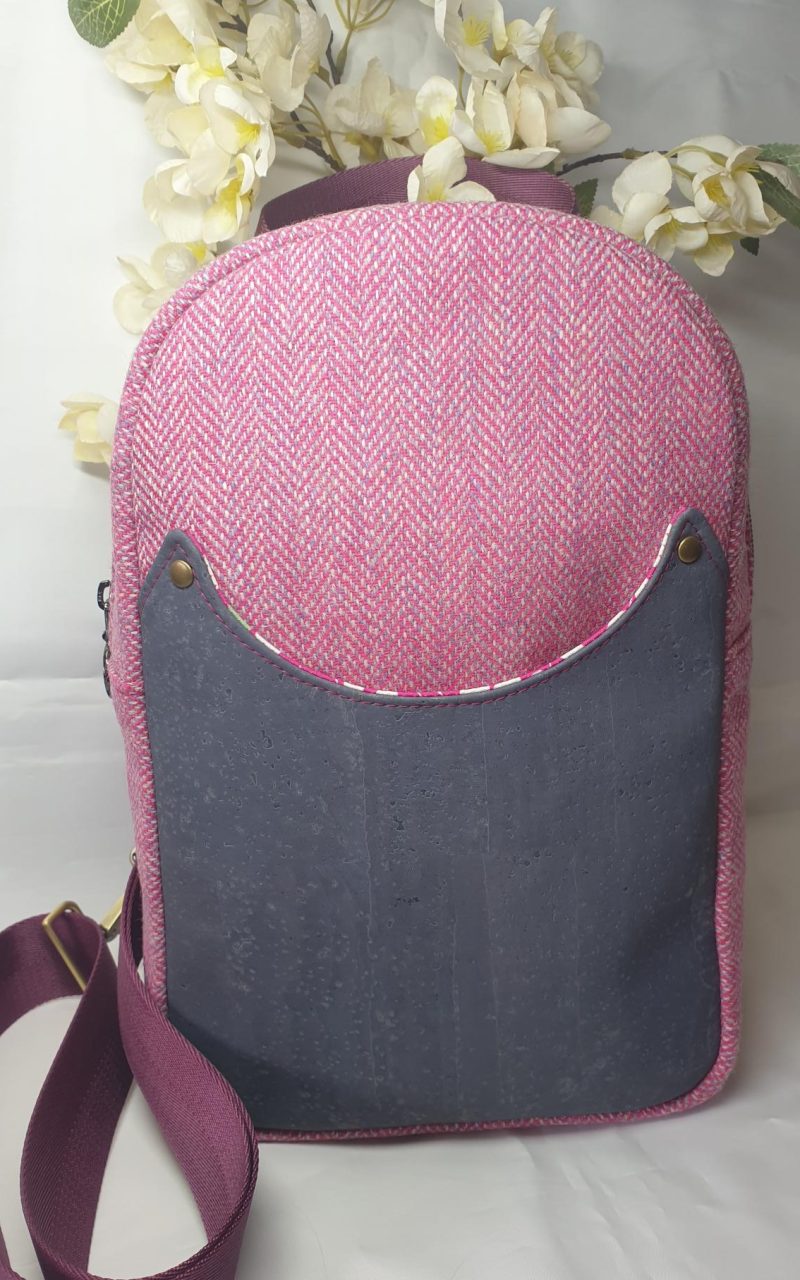 Daythum sling bag in Yorkshire tweed and cork