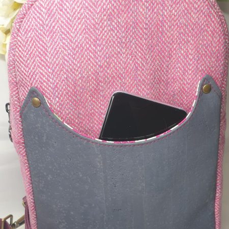 Daythum sling bag in Yorkshire tweed and cork