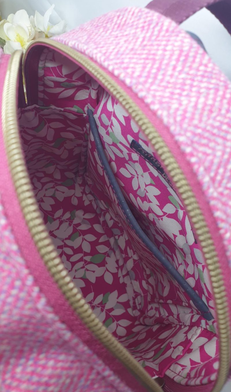 Daythum sling bag in Yorkshire tweed and cork