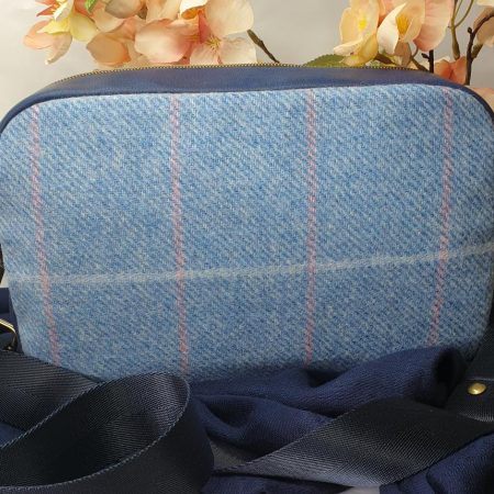 Catalina crossbody bag in tweed and faux leather