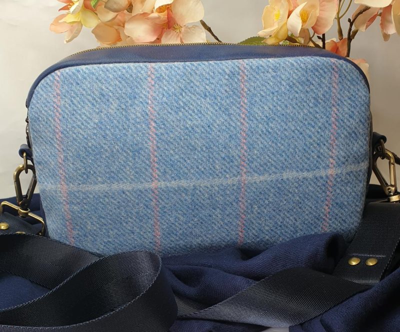 Catalina crossbody bag in tweed and faux leather