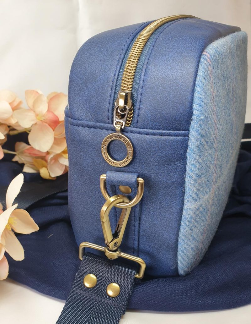 Catalina crossbody bag in tweed and faux leather