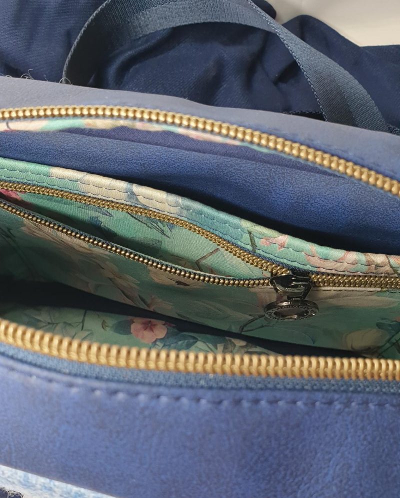 Catalina crossbody bag in tweed and faux leather