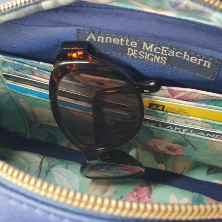 Catalina crossbody bag in tweed and faux leather