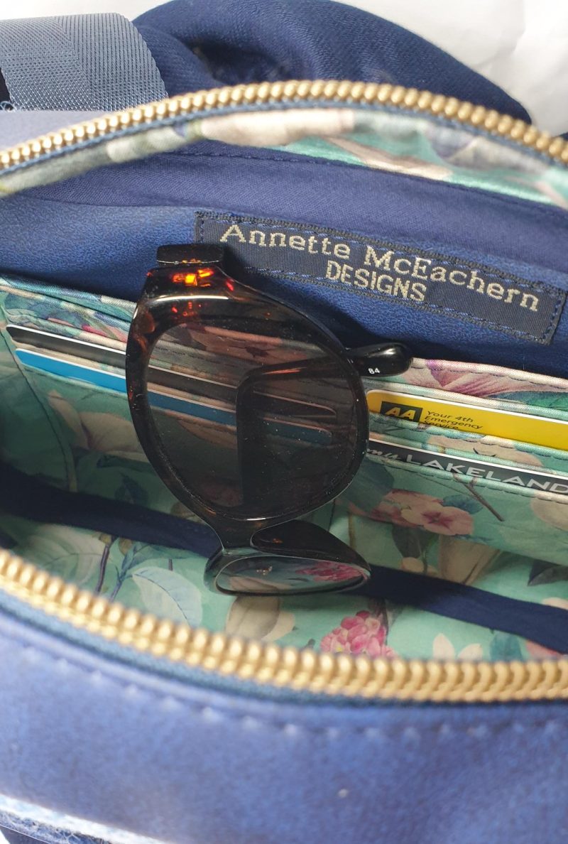 Catalina crossbody bag in tweed and faux leather