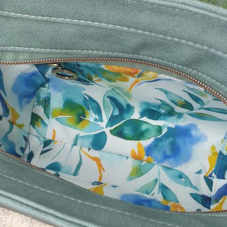 Candy handbag / crossbody bag in tweed and faux leather