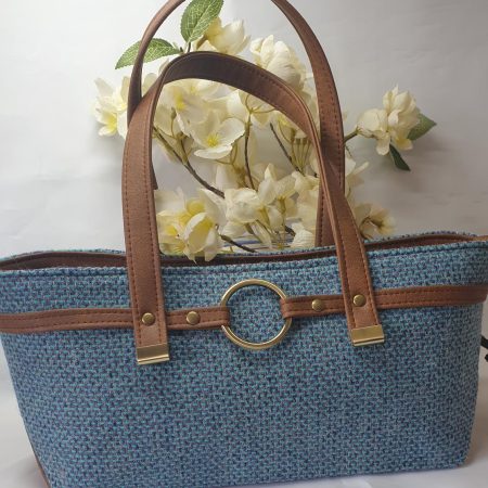 Celeste handbag in tweed and faux leather