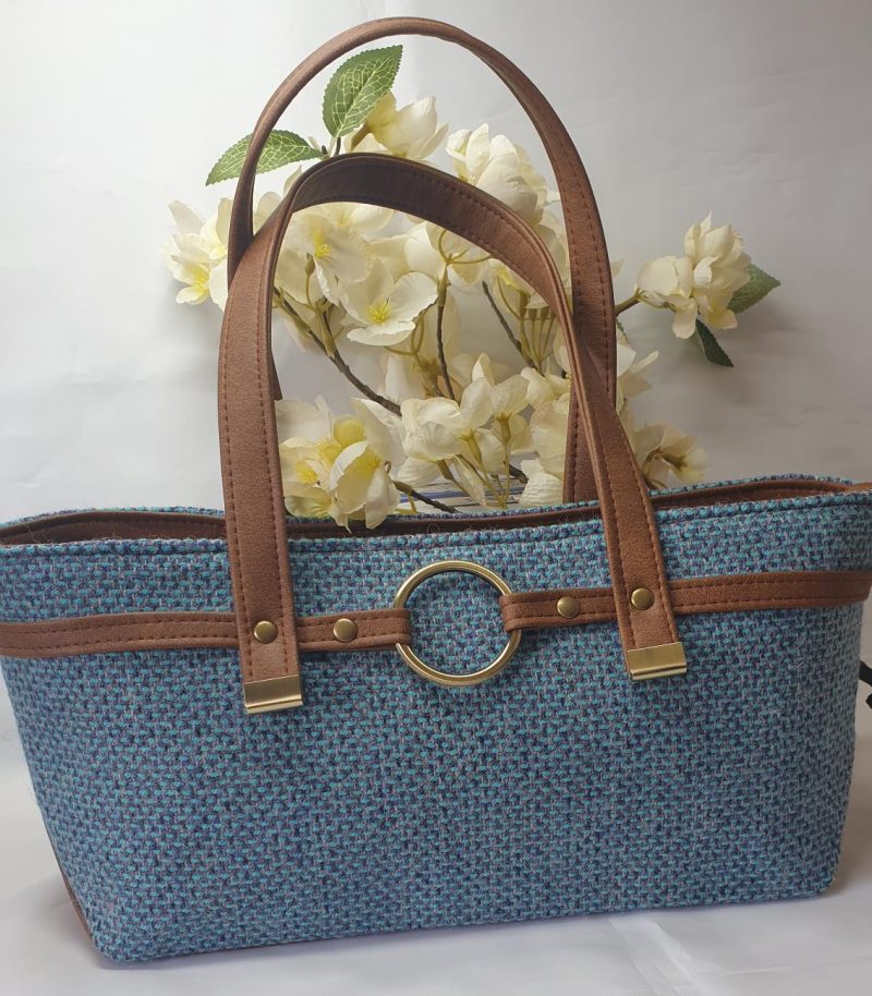 Celeste handbag in tweed and faux leather