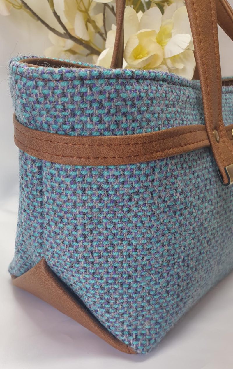 Celeste handbag in tweed and faux leather