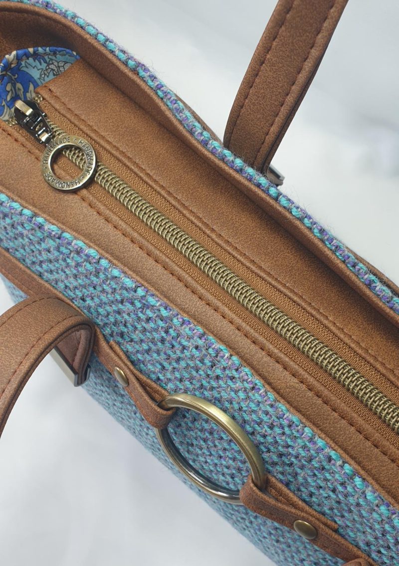 Celeste handbag in tweed and faux leather